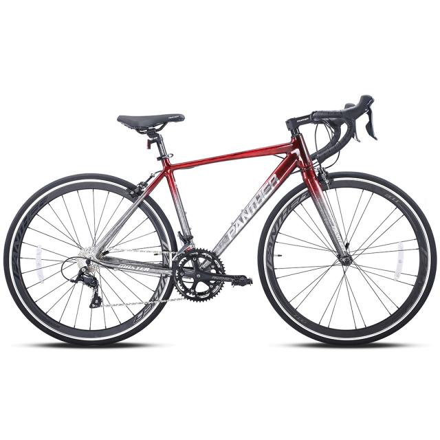 ロードバイク 700c シマノ 軽量スチールフレーム 21段変速機搭載 前輪